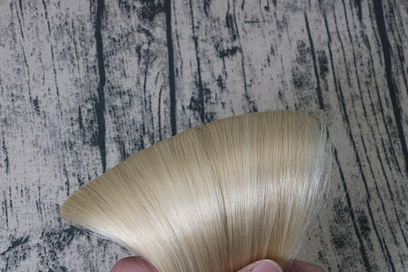 9A Bleached Blonde Tape In Remy Human Hair Extensions (20pcs/50g #613)