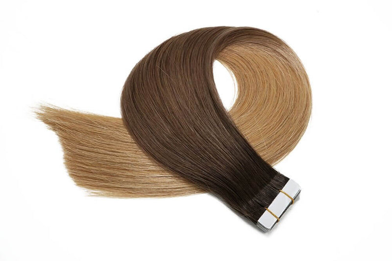 9A Dark Brown Fading to Chestnut Brown and Honey Blonde Double Sided Tape In Remy Human Hair Extensions (20pcs/50g #2T6T27)