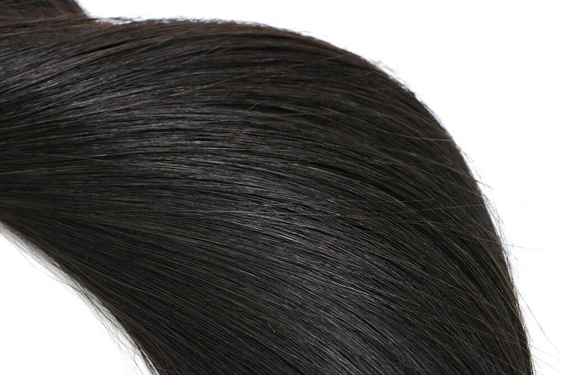 8A Black Tape In Remy Human Hair Extensions (20 pcs #1B)
