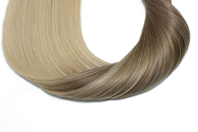 9A Ombre Ash Brown Fading to Platinum Blonde Tape In Remy Human Hair Extensions (20pcs/50g)
