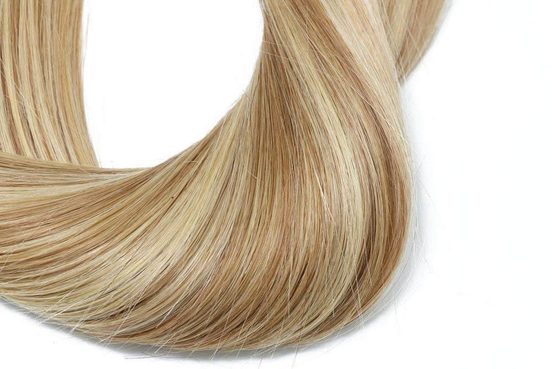 8A Two-tone Colored Hair Bleach Blonde Tape In Remy Human Hair Extensions (20 pcs #P12/613)